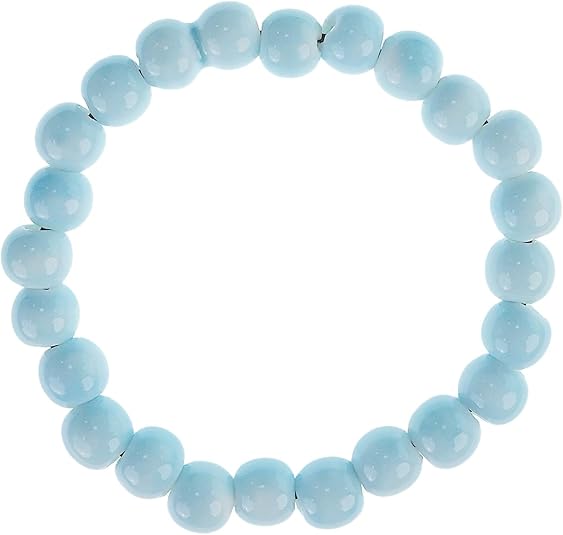mm Ceramic Colorful Elastic Bracelets, Spiritual Healing Bracelet for Women and Men, Handmade Yoga Meditation Jewelry Gift