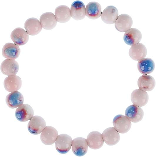 mm Ceramic Colorful Elastic Bracelets, Spiritual Healing Bracelet for Women and Men, Handmade Yoga Meditation Jewelry Gift
