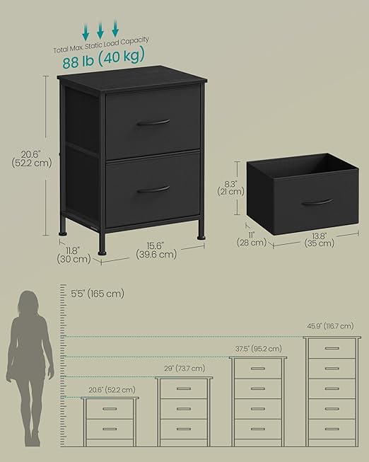 Modern Nightstand with Drawer Wooden Bedside Table Storage Cabinet End Table for Bedroom Living Room Small Space Furniture